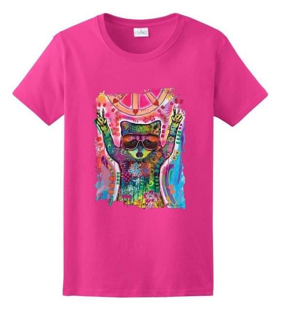 Cosmic Trash Panda T-Shirts - Pink XXL image