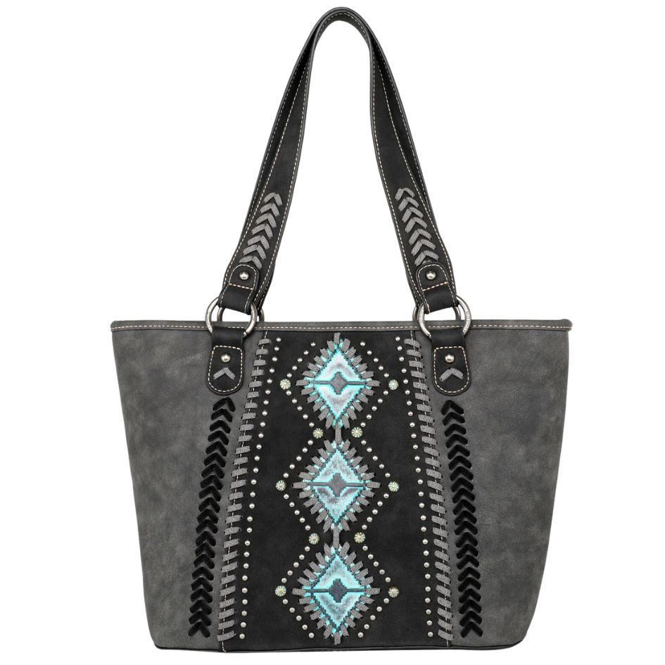 Montana West Aztec Collection Concealed Carry Tote - Black image