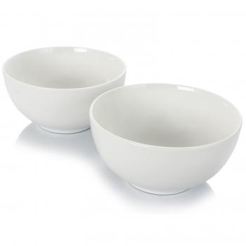 Gibson Home 2 Piece 7 Inch Ceramic All-Purpose Round Bowl Set in White image