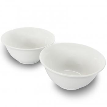 Gibson Home 2 Piece 7.5 Inch Ceramic All-Purpose Round Bowl Set in White image