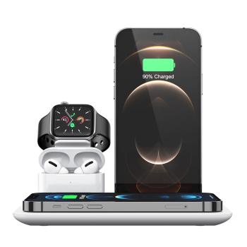 Trexonic 4 in 1 Fast Charge Wireless Charging Station in White image