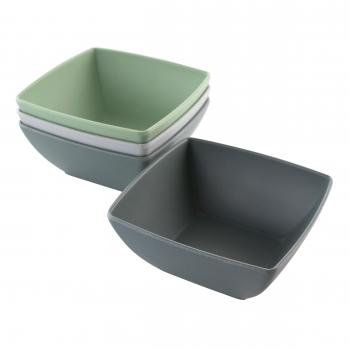 Gibson Home Grayson 4 Piece 6 Inch Melamine Bowl Set in Assorted Colors image