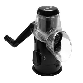 Brentwood Rotary Cheese Grater Slicer in Black with 3 Drum Blades image