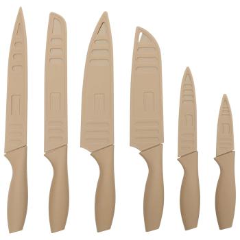 Gibson Home Bostonville Nonstick Stainless Steel 12 Piece Cutlery Set in Beige image
