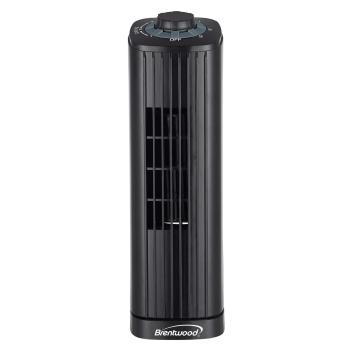 Brentwood 14 Inch 3-Speed Oscillating Portable Tower in Black image