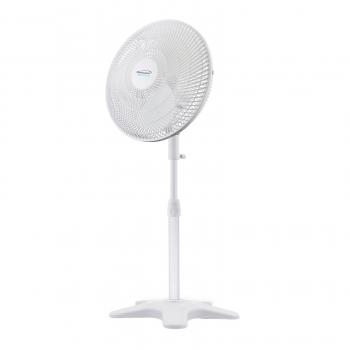 Brentwood Kool Zone F-16SPW 3-Speed 16" Oscillating Stand Fan, White image