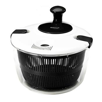 Brentwood 5 Quart Salad Spinner in Black with Serving Bowl