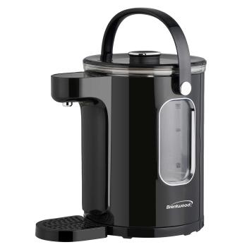 Brentwood 3 Liter 1100w Digital Glass Instant Hot Water Dispenser in Black with Tea Infuser image