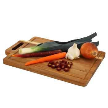 MegaChef 16.5 x 11 Inch Acacia Wood Rectangle Serving Board with Handle image