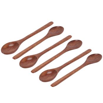 MegaChef 6 Piece 9 Inch Acacia Wood Spoon Set image
