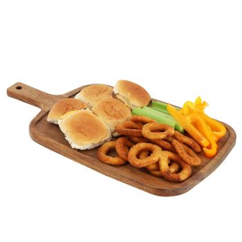 MegaChef 14 Inch Acacia Wood Rectangle Serving Board with Handle image