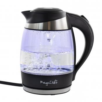 MegaChef 1.8Lt. Glass and Stainless Steel Electric Tea Kettle image