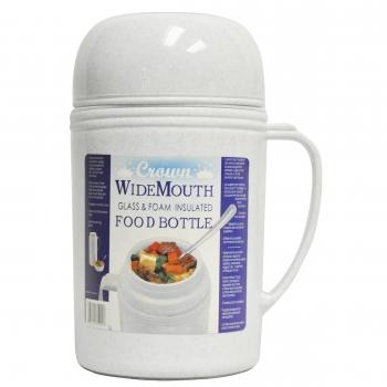 Brentwood 0.5L Wide Mouth Glass Vacuum / Foam Insulated Food Thermos image