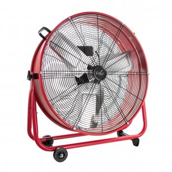 Vie Air 24 Inch Commercial Floor Drum Fan in Red image