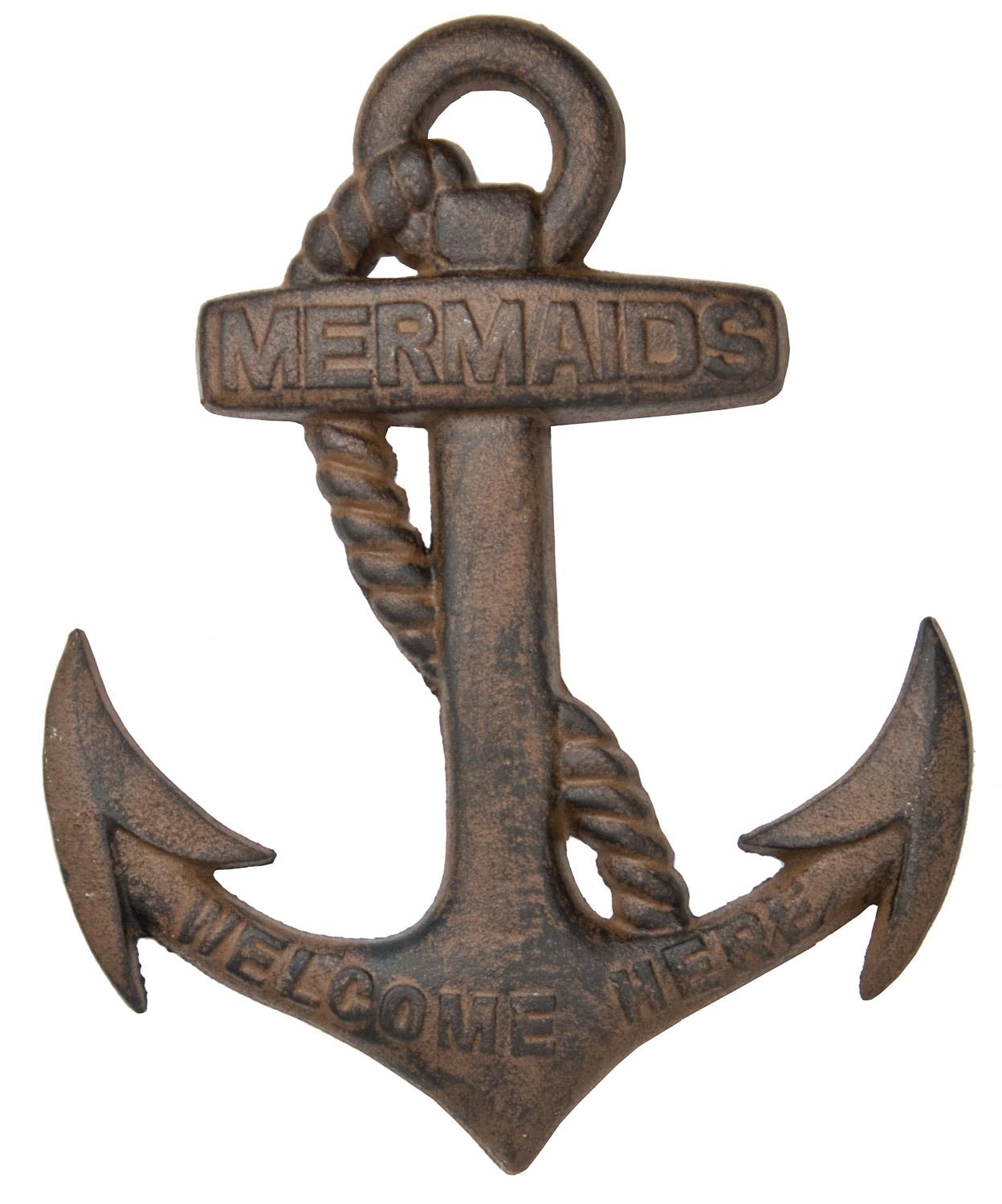 Mermaids Anchor Plaque - Rust - (Pkg. 2) image