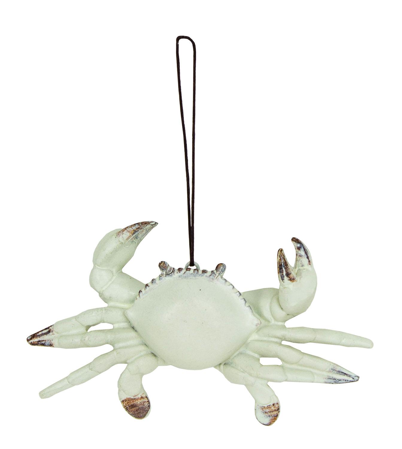 Crab Ornament - Antique White (Pkg. 6)