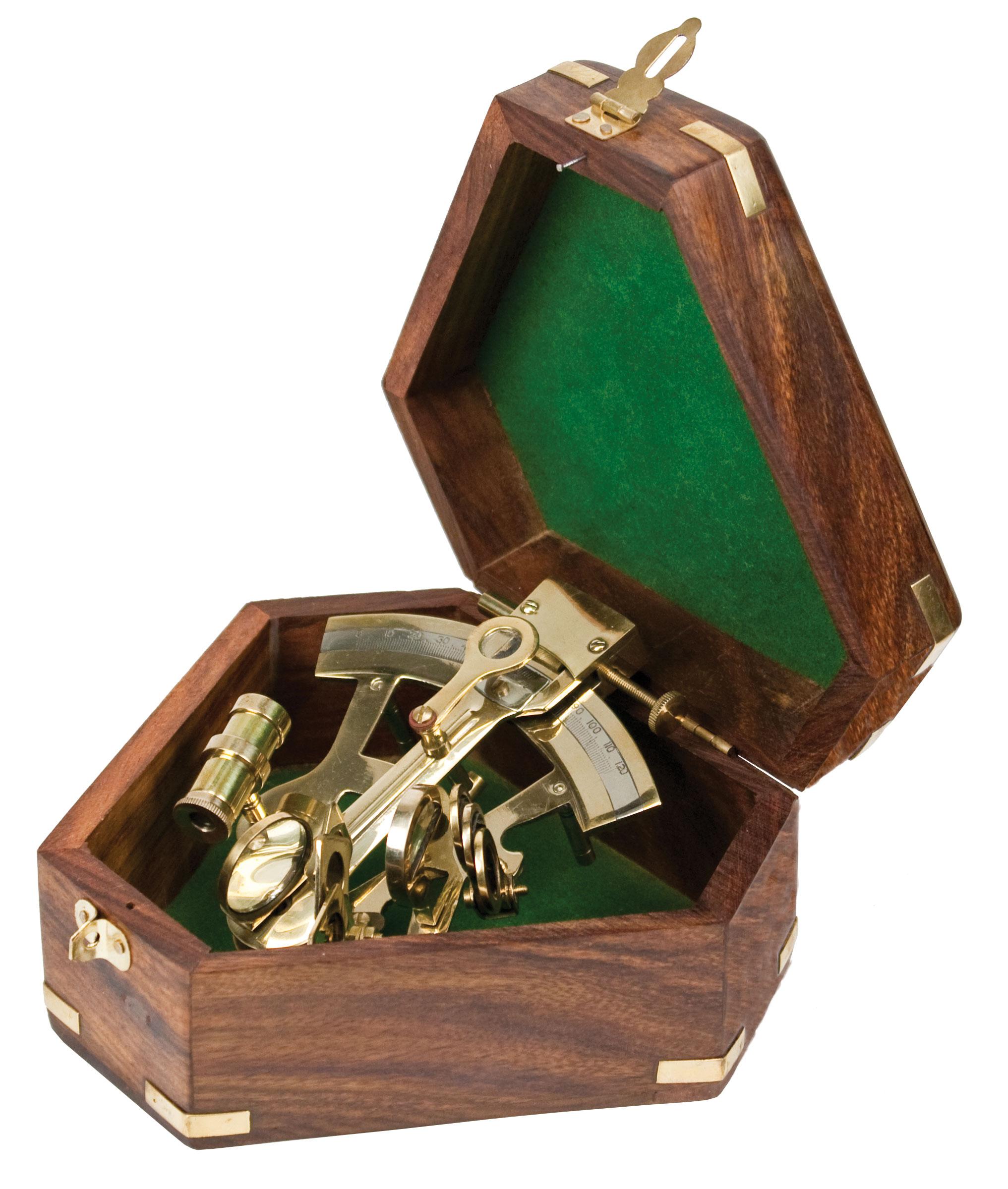 Sextant In Wood Box