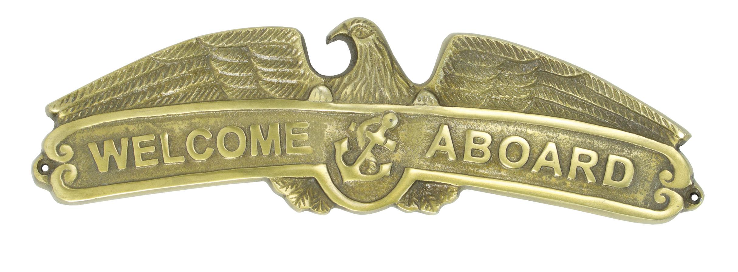 Welcome Aboard - Antique Brass