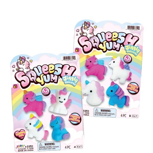 Squeesh Yum 4pc Jiggly Unicorns image