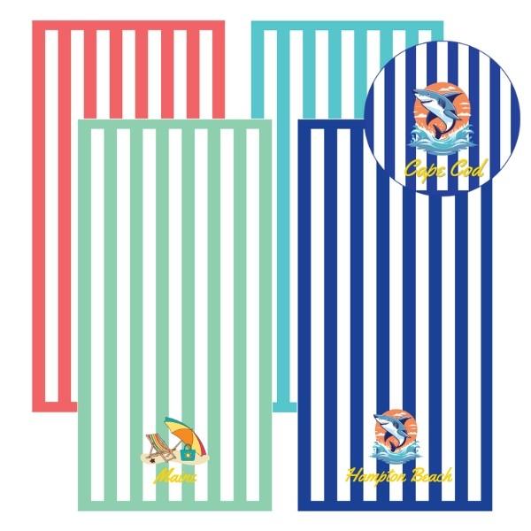 Cabana Classic Stripe- Custom Embroidered Namedrop & Icon