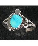 Sterling Silver Turquoise Navajo ring. image