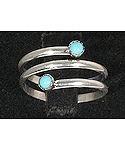Sterling Silver Turquoise Spiral Ring image