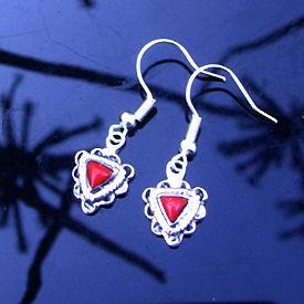 Coral Arrow Navajo Inspired Earrings image