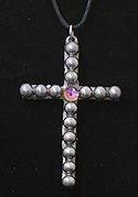 Cross with crystal jewel pendant image