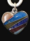 Multi-Stone Heart Medicine Rock Necklace NWW-P-2-005A