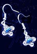 Navajo Inspired Turquoise Cross Earrings image