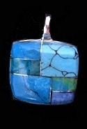 Turquoise Power Stone Pendant with Chain #P2-035 image