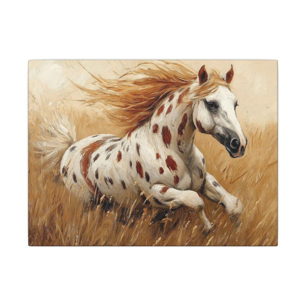 Horse Canvas Art, Leopard Appaloosa Stallion Print, 6 sizes image