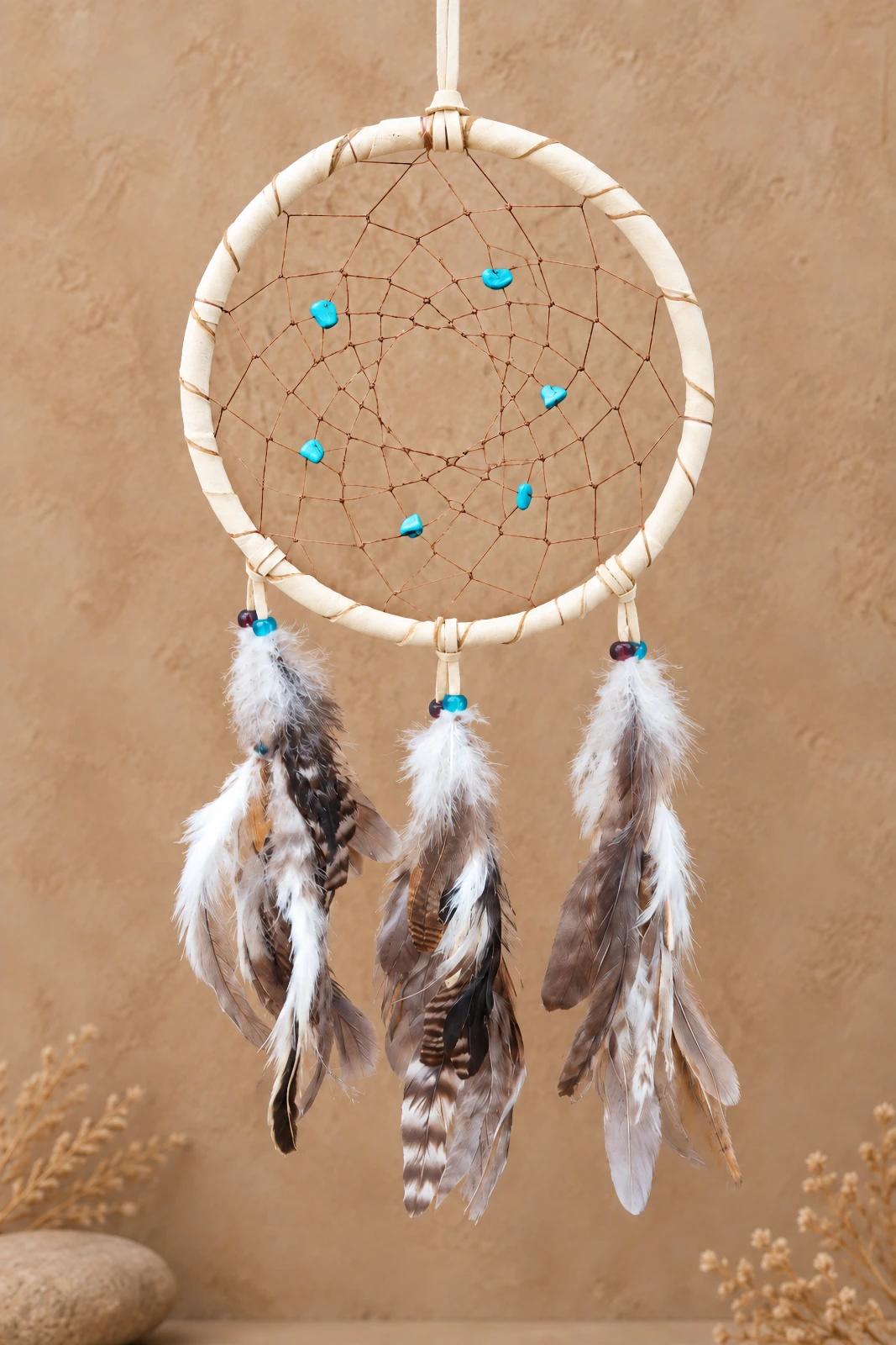 7 inch Traditional Deerskin Dream Catcher image