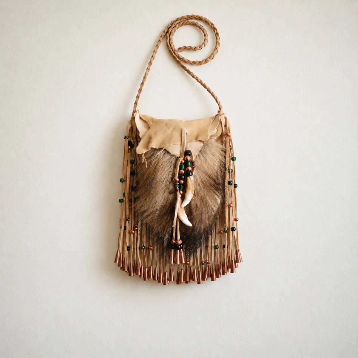 Coyote Tooth Fringed Buckskin Possible Bag image