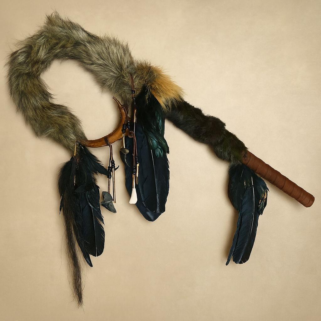 Native American Crafts, Coup Stick, Dance Staff, Artifact Replica