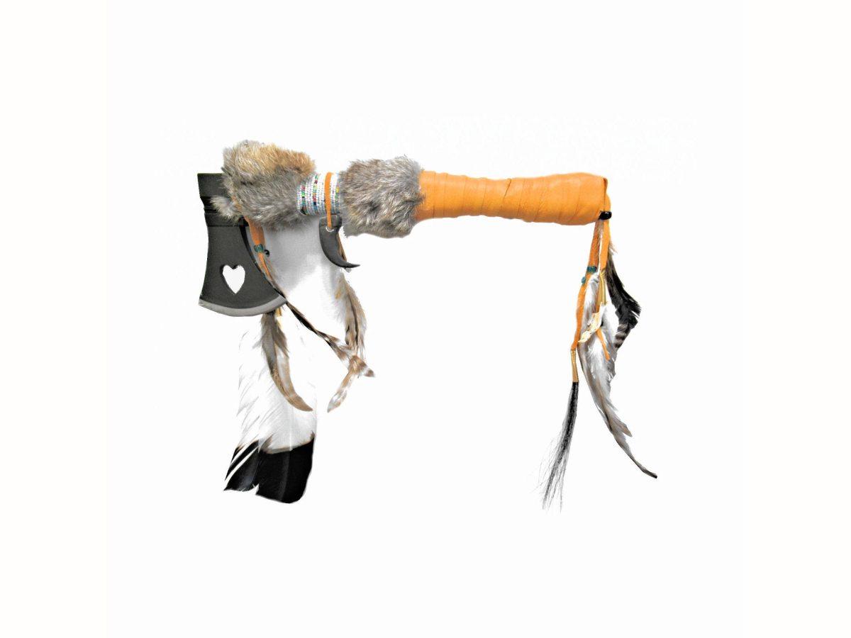 Throwing Tomahawk with Heart Cutout, Native American Artifact Replica, Boho Decor