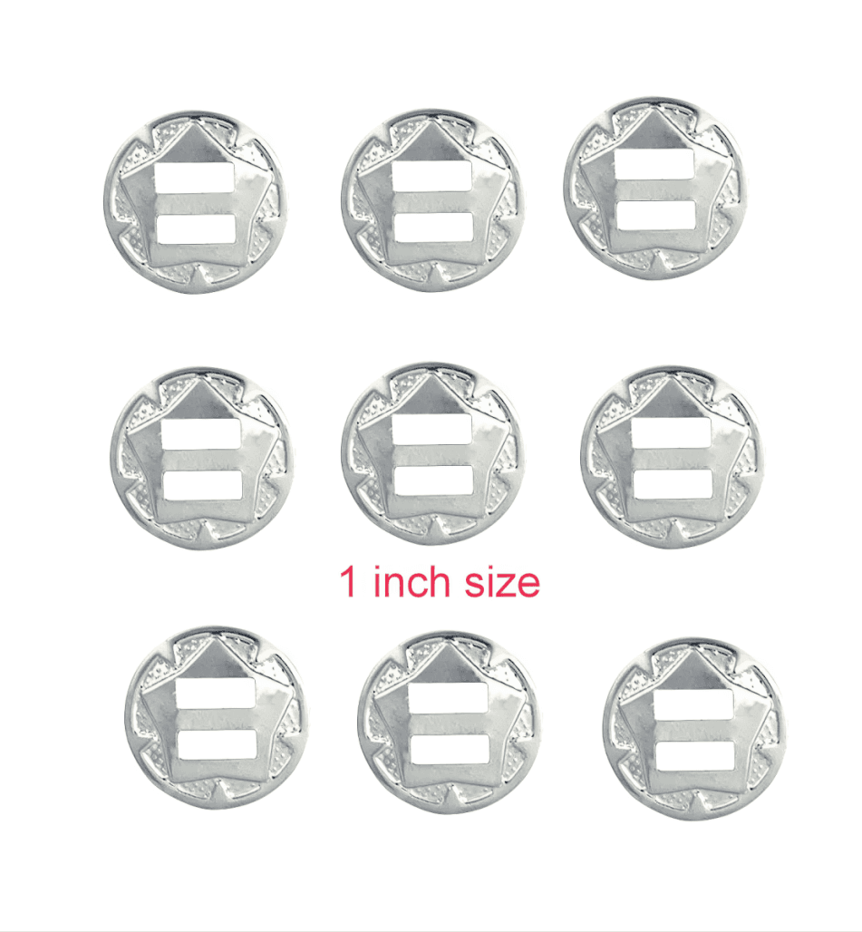 Star 2 Slot 1.5 Inch Conchos, Pkg of 10 image