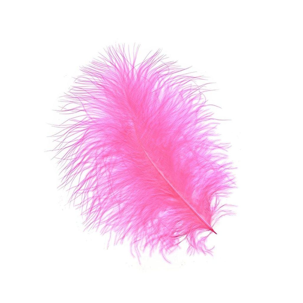 Pink Orient Turkey Marabou Feathers, 3 to 8 inches image