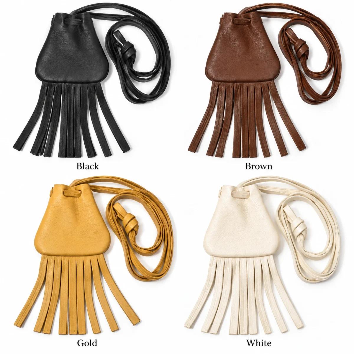 2 Inchx2 Inch Small Fringed Buckskin Medicine Bag image