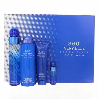 Perry Ellis 360 Very Blue 4PC Men Set (Hard Box)