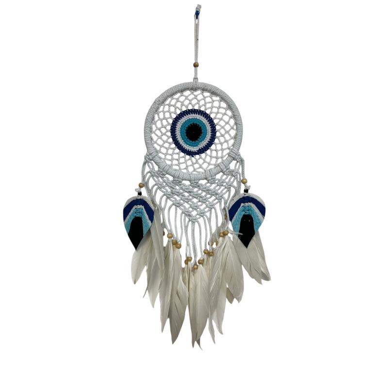 Macrame Crochet two Leaf Eye Dreamcatcher