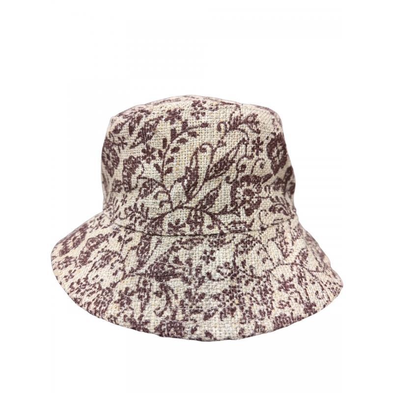 Cotton Hemp Artwork Bucket Sun Hat image