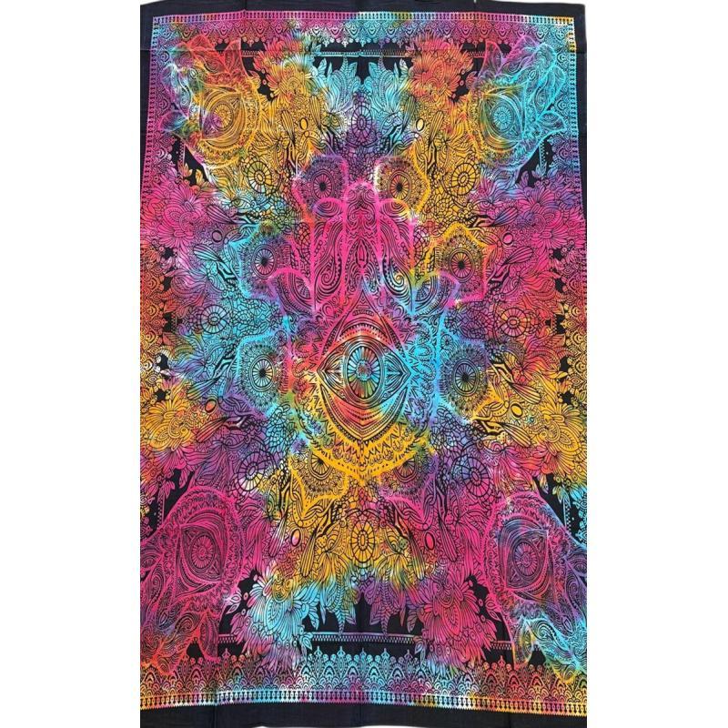 Hamsa Hand Multi Color Eye Tapestry B56 image