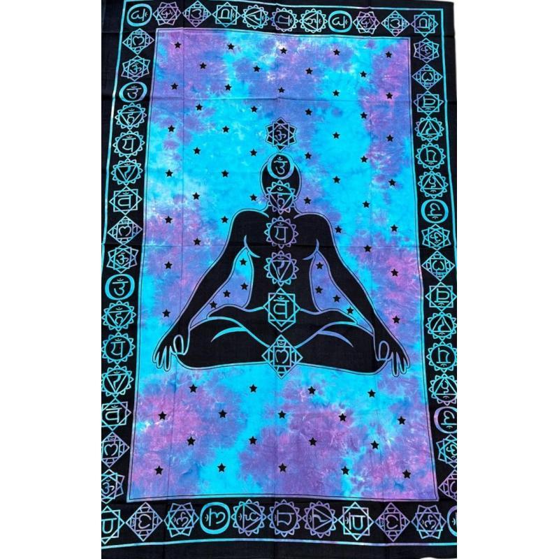 Chakra Meditation Tie Dye Tapestry B95 image