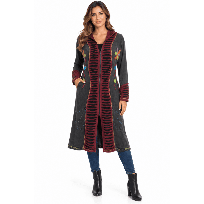Cotton Woven Women Long Jacket (FC26) image