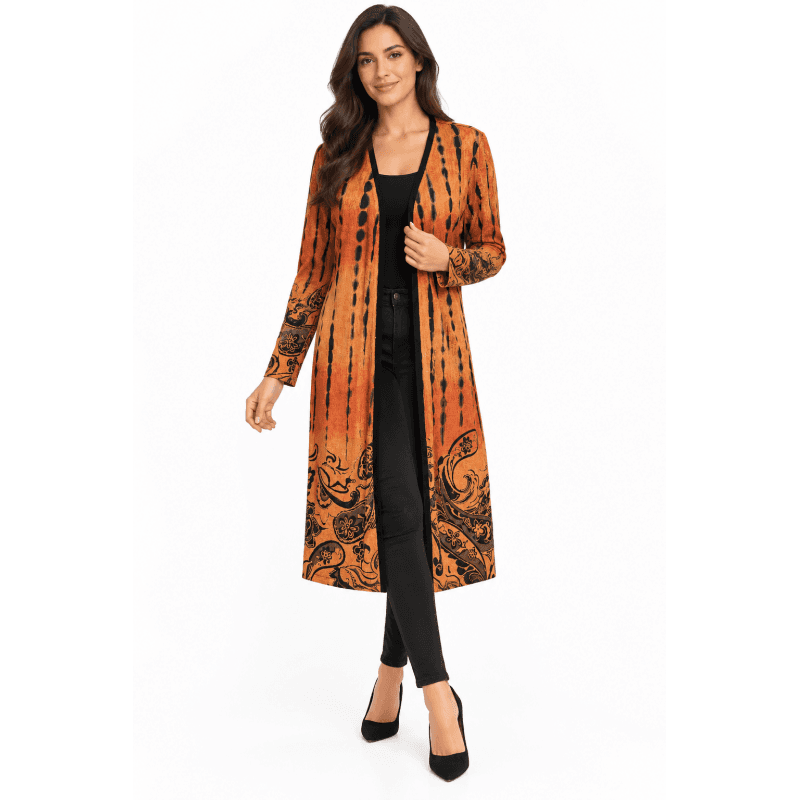 Women's Open Front Long Cardigan image