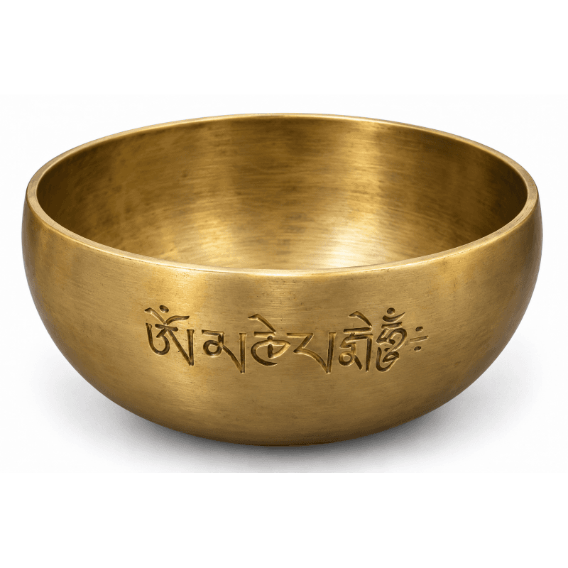Kasha Full Moon Hand Beaten Hand Carving Singing Bowl image