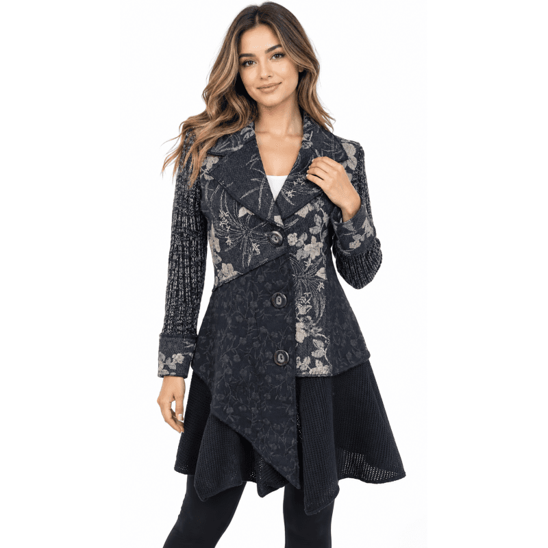 Women's Flowers Patch Embroidery Queen Coat image
