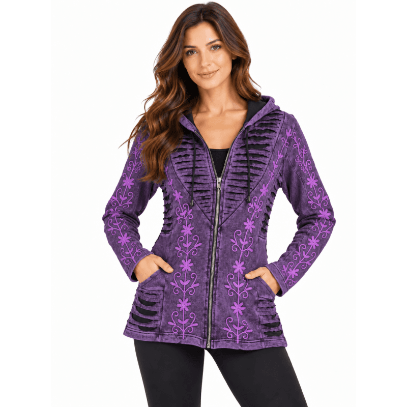 Cotton Razor Patchwork Floral Artwork Festive Jacket image