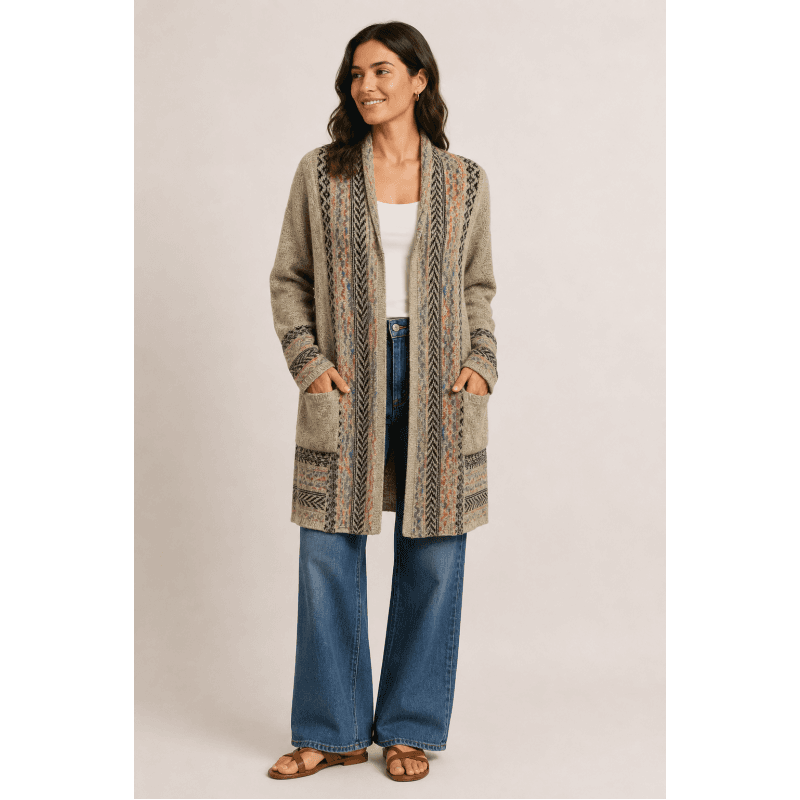 Women's Boho Vintage Cardigan Sweater image